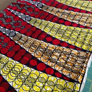 Approx 4.2m African Waxed fabric.